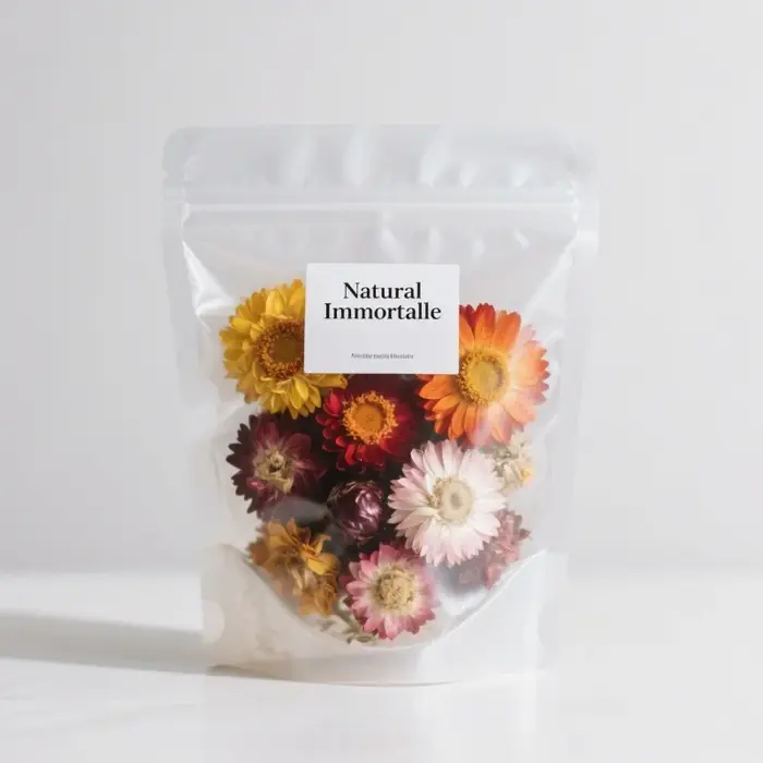 Bougie Essence d'Immortelle Premium Naturelle Helichrysum Fleurs Séchées Pour Décoration Maison Occasions Spéciales Fraîcheur Tranquillité