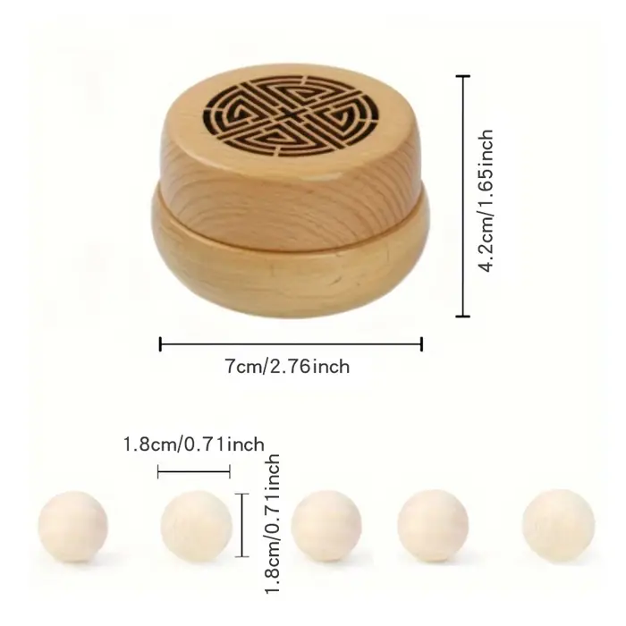 Diffuseur d'arôme en bois sans parfum pour la maison, chambre à coucher, voiture - Bricolage, boîte ancienne, accessoire de décoration, ambiance sereine pour femmes