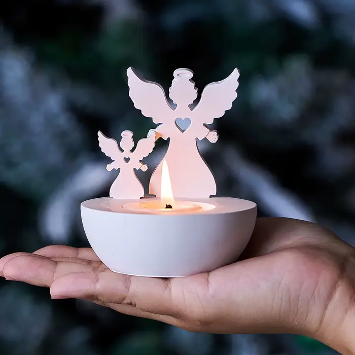 Bougeoir rond de noël en Silicone