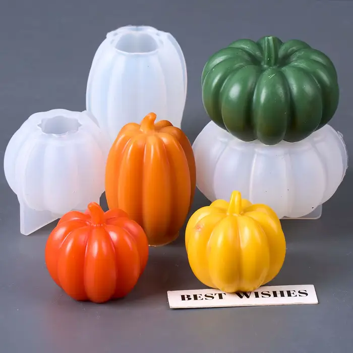 Moule à bougie en Silicone citrouille