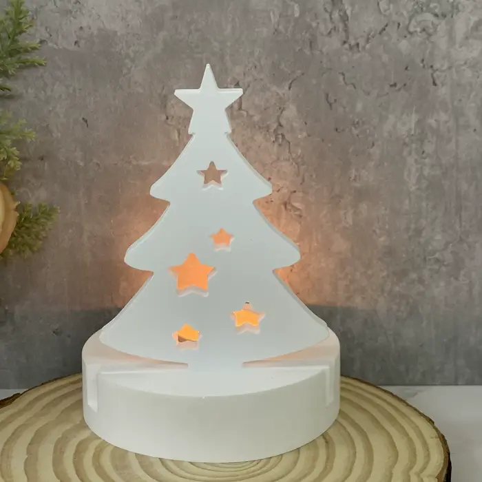Bougeoir série noël, moule en Silicone