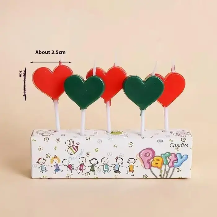 [Nël]1/5 bougies de Noël. Décorations de gâteaux d'anniversaire. Bougie colorée d'anniversaire pour 