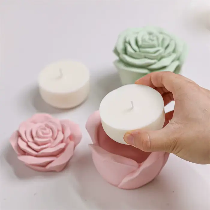 Nicole – pot de bougie Rose éternelle