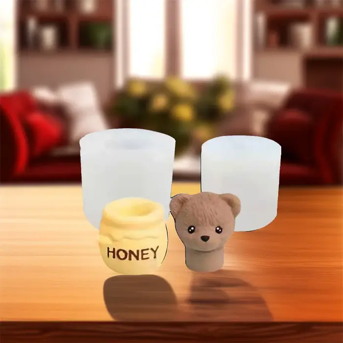 1 pièce, Bougie d'aromathérapie en forme d'ours en peluche