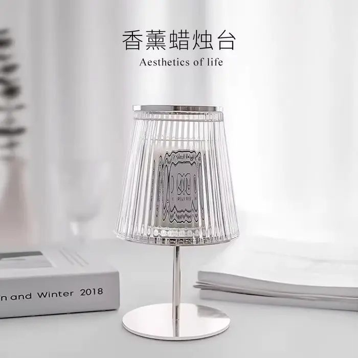 Photophore en verre, porte-bougie d'aromathérapie, couvercle de bougie, décoration intérieure style 