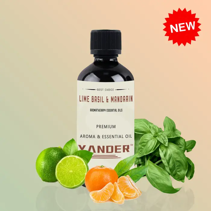 Yander 50 ml 100 ml huile de bougie parfumée au basilic et au mandarine au citron vert pour la fabri