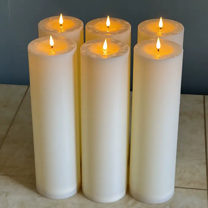 1pc grand LED 35CM sans flamme Simulation bougie avec télécommande en plein air romantique créatif Festival atmosphère bougies