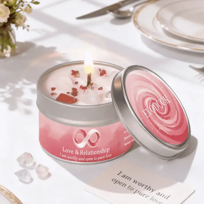 Bougies parfumées 3oz loi d'attraction manifestation d'amour économie d'énergie décoration de la mai