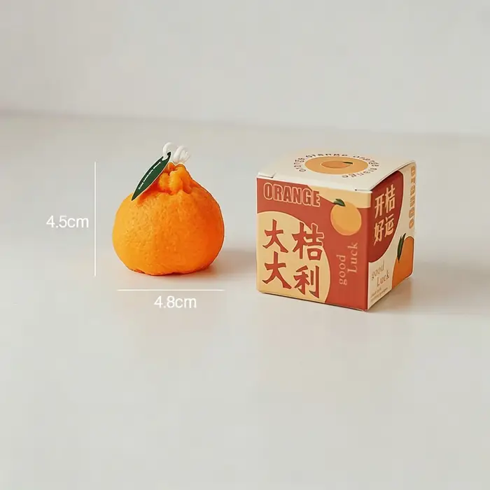 Bougie d'aromathérapie orange 'Ugly Cute', 2 tailles disponibles, purificateur d'air, décoration d'i