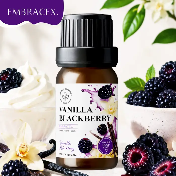 Huiles parfumées à la vanille et à la mûre 10 ml, parfum durable pour humidificateur et diffuseur, p
