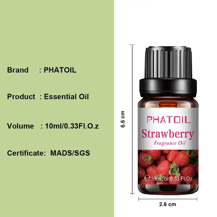 PHATOIL 10ml huile de parfum de fraise parfum de fruits faisant noix de coco mandarine mangue Passion fruits pastèque citron figue huile d'arôme