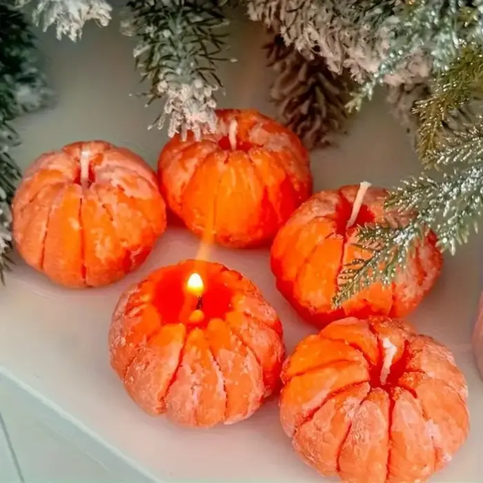 Nouveau moule à bougie orange au design innovant