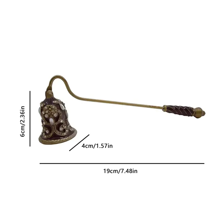 Éteignoir à bougie en métal à long manche, éteignoir à flamme élégant, accessoire de bougie, cadeau 