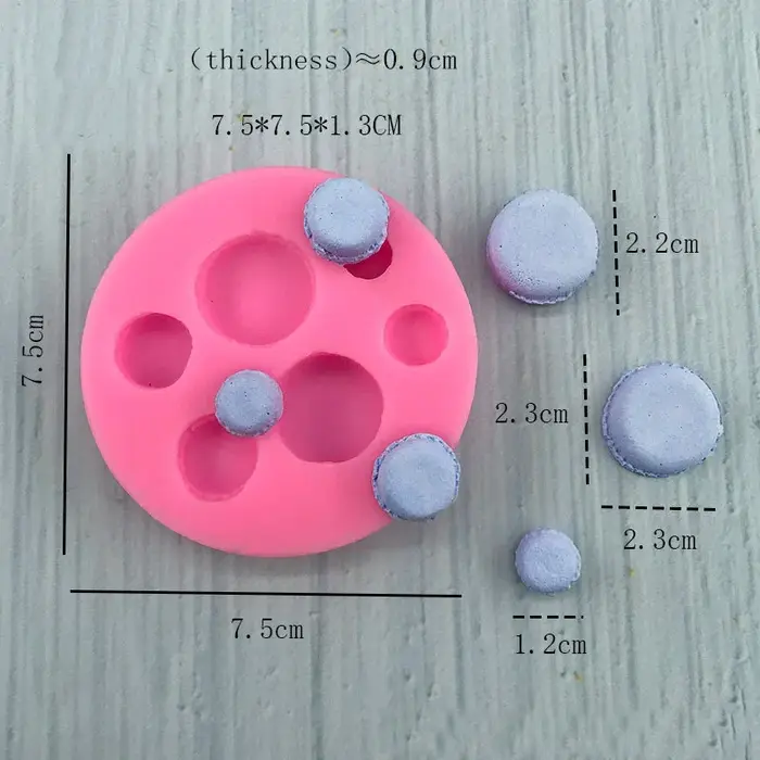 Moule à bougie Macaron 3D en Silicone, bougies parfumées, savon, chocolat, Fondant, bonbons, argile 