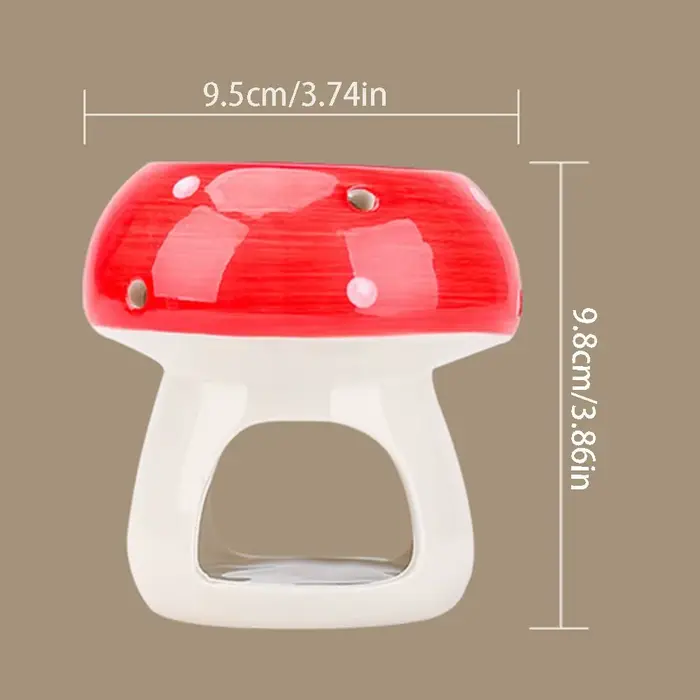Porte-bougie champignon mignon, créatif, style dessin animé, brûleur d'huiles essentielles et d'encens, artisanat romantique pour café