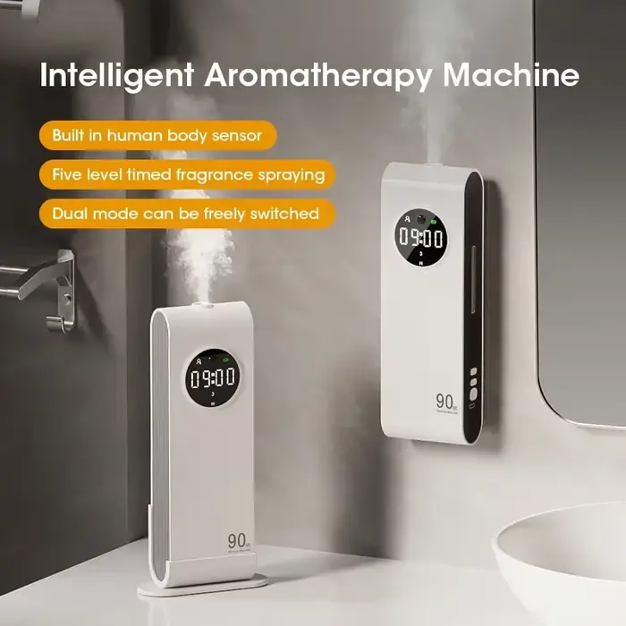 Mini diffuseur d'aromathérapie multifonctionnel USB mural pour salle de bain voiture ambiance sereine huile essentielle rechargeable