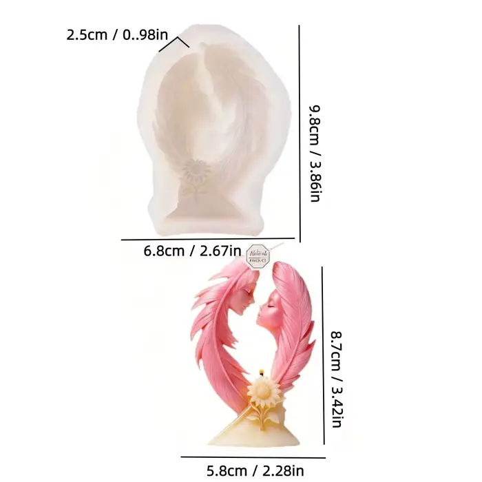 Moule en silicone 3D pour bougie en forme de rose, idéal pour la fabrication artisanale de bougies d