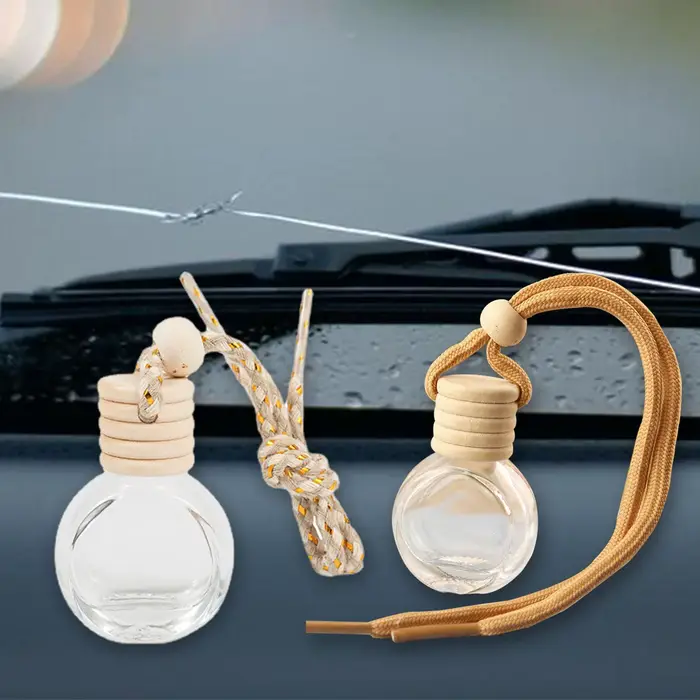 Diffuseur de voiture suspendu, flacon de parfum désodorisant pour voiture, bouteille de parfum pour voiture, huile essentielle d'aromathérapie