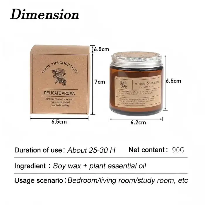 Bougie de soja parfumée pour la saint-valentin