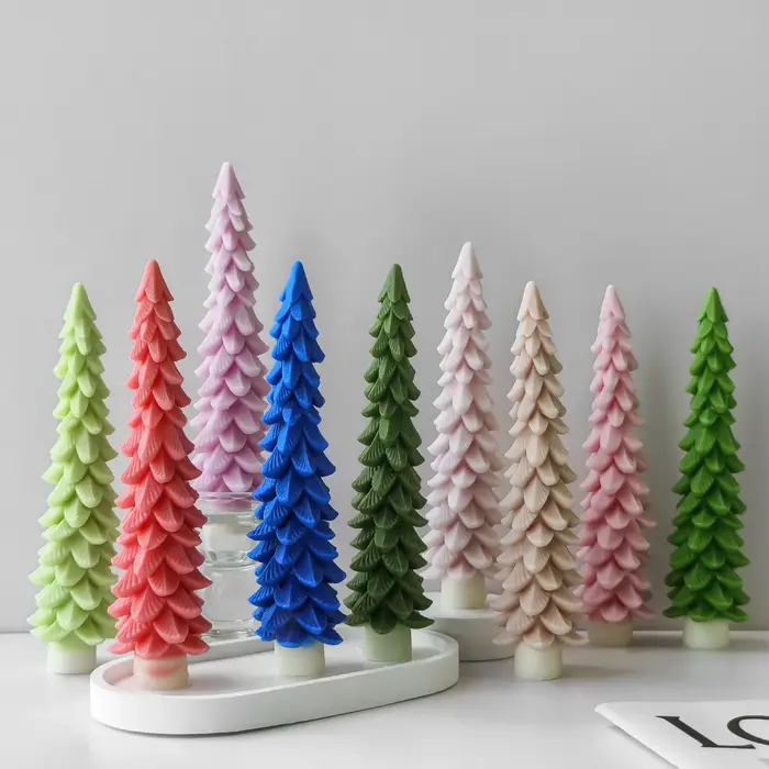 Moule en silicone pour bougie en forme de sapin de Noël