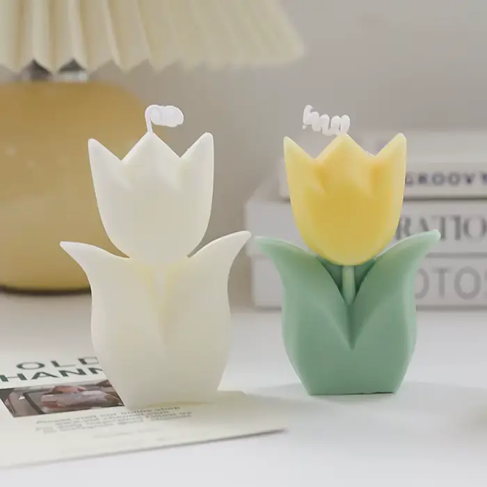 Bougie d'aromathérapie fleur de tulipe pour filles