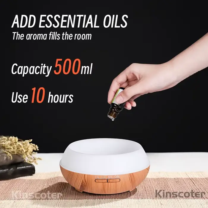 Diffuseur d'huiles essentielles d'aromathérapie de haute qualité 500ml