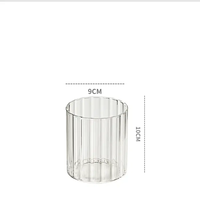 Bougeoir en verre cylindrique nervuré, décoration de maison, pilier, Vase en verre, bougie flottante