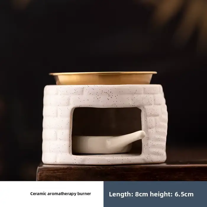 Diffuseur d'aromathérapie en céramique, chauffe-huile et chauffe-bougie pour usage domestique, encen