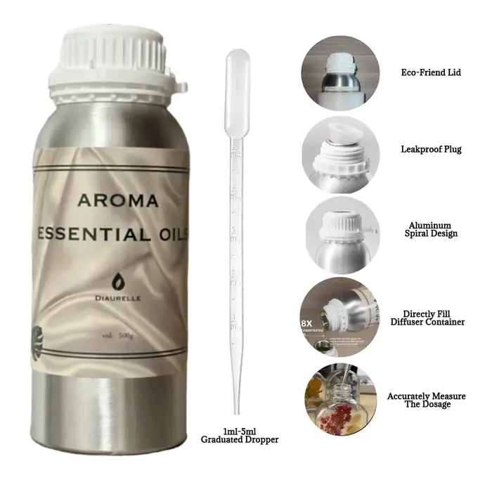 Diffuseur électrique pour chambre à coucher 500ml purificateur d'air désodorisant huiles essentielles variété de couleurs ambiance sereine