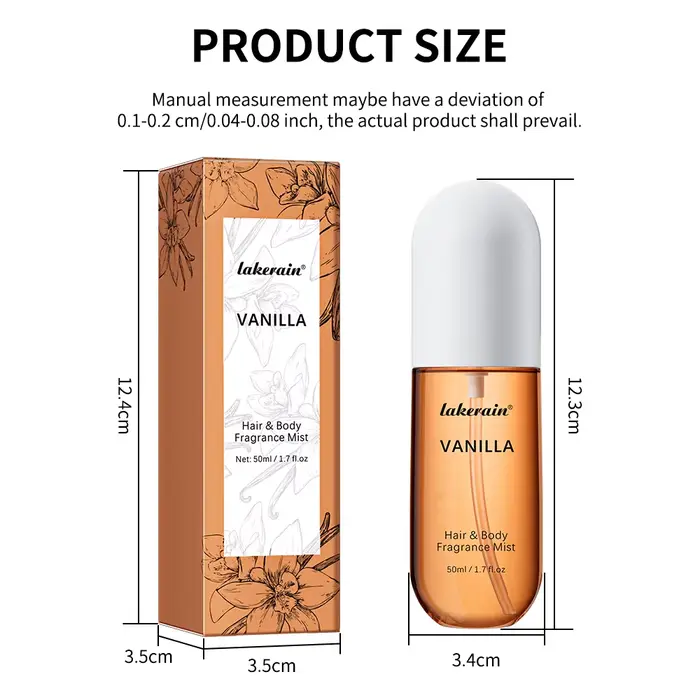 Spray parfumé à la vanille et à la rose 50 ml