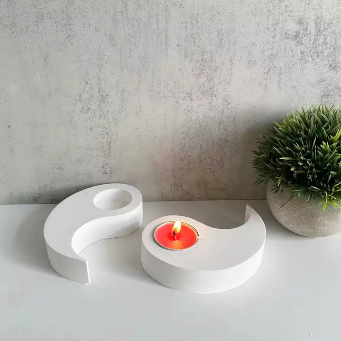 Moule en silicone Yin Yang pour bougies