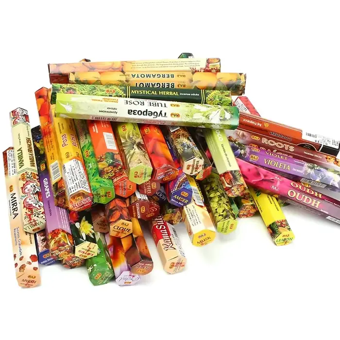 Y 20 bâtons d'encens indiens en bois de santal, bâton d'encens indien naturel Palo Santo sauge, lavande, Lotus Rose, aromathérapie tibétaine