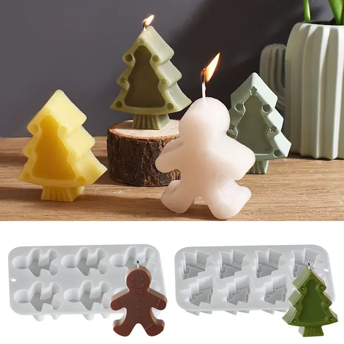 Moule pain d'épice homme bougie parfumée Silicone