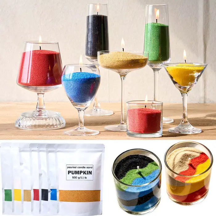 Cire de perle granulaire colorée 500g pour bougies DIY