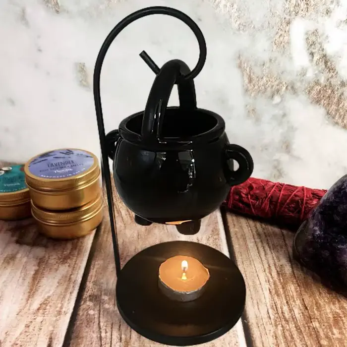 Chaudron suspendu brûleur de cire sorcière