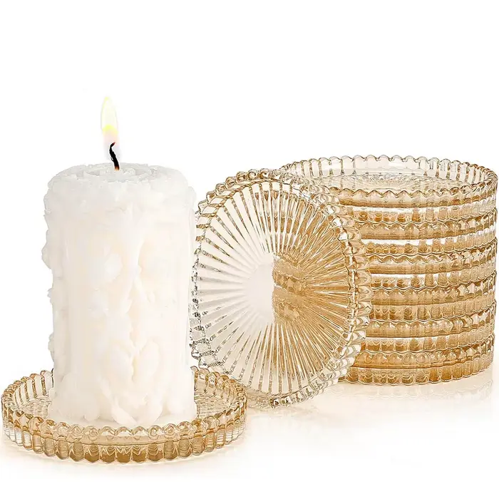 Porte-bougies en verre