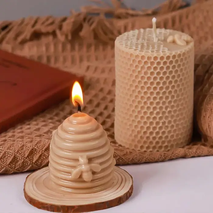 Bougies à la cire d'abeille ruches nids d'abeilles arts et crafts pour la maison silicone facile à utiliser et à nettoyer occasions spéciales-decoration-interieur-artisanat