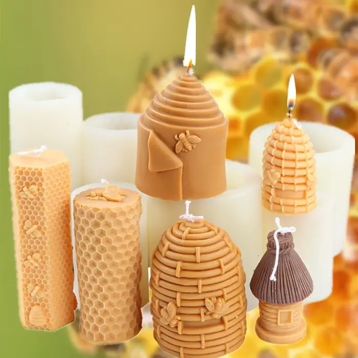 Moules de bougies en nid d'abeille 3D