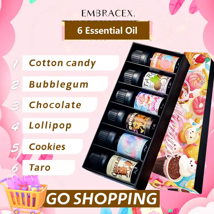 Ensemble de 6 ou 1 flacon de 10 ml d'huiles essentielles gourmandes pour desserts