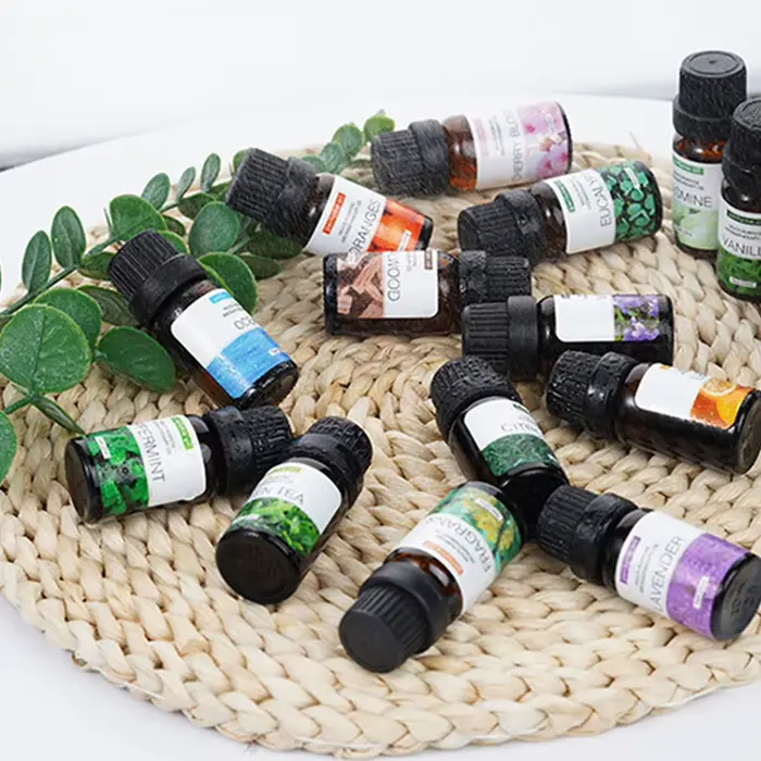 Ensemble d'huiles essentielles hydrosolubles, aromathérapie, TOP 6 mélanges biologiques pour diffuseur, humidificateur, huile parfumée, lavande, oranges