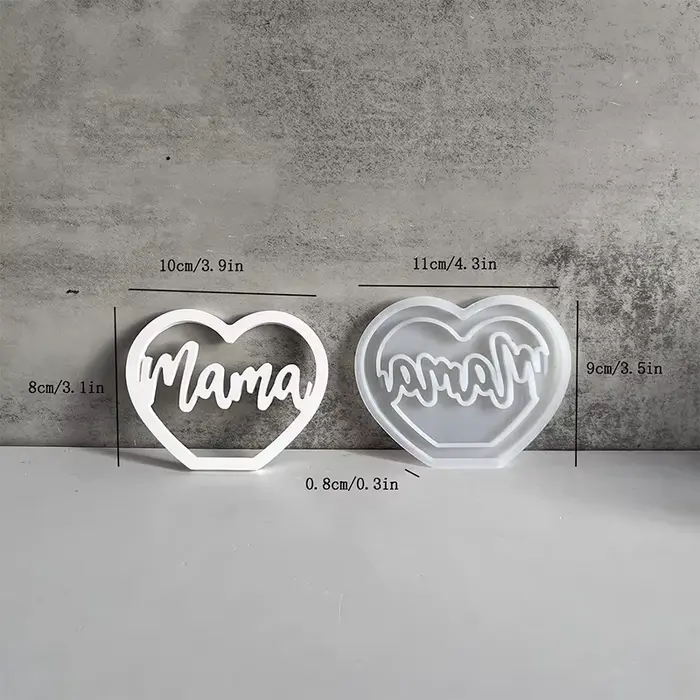 Moule creux en Silicone en forme d'amour pour la fête des mères, lumière d'ambiance, boîte-cadeau, b