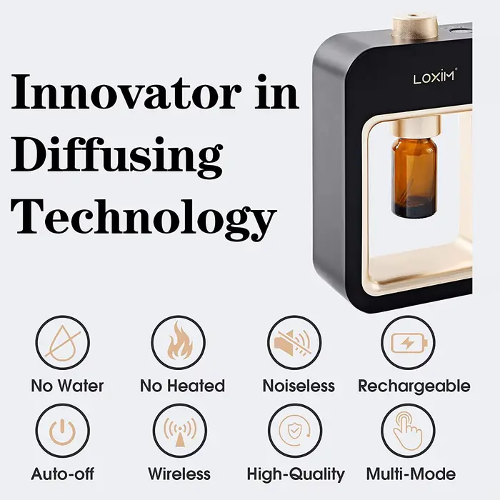 Diffuseur d'arôme nébulisant pour château essentiel, machine d'aromathérapie portable et silencieux, blanc, pour détente et bien-être à la maison et en déplacement