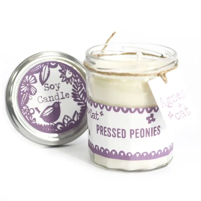 Jam Jar Candle - Pressed Peonie
