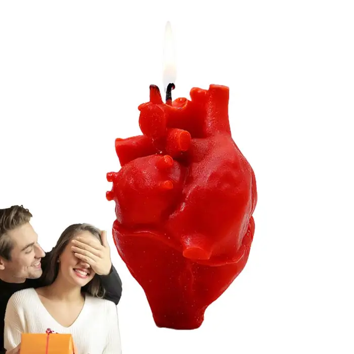 Bougie parfumée en forme de cœur, bougie 3D parfumée ci-après les, les centres de table, soja en for