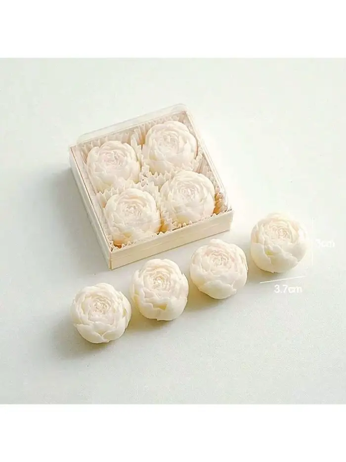 4 bougies parfumées à la rose, bougies d'aromathérapie florales pour la décoration de la maison, cad