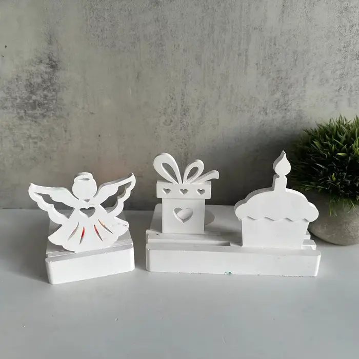 Moule en silicone pour boîte-cadeau d'ange, moule en plâtre aromatique, insert de gâteau, bougeoir, ornement