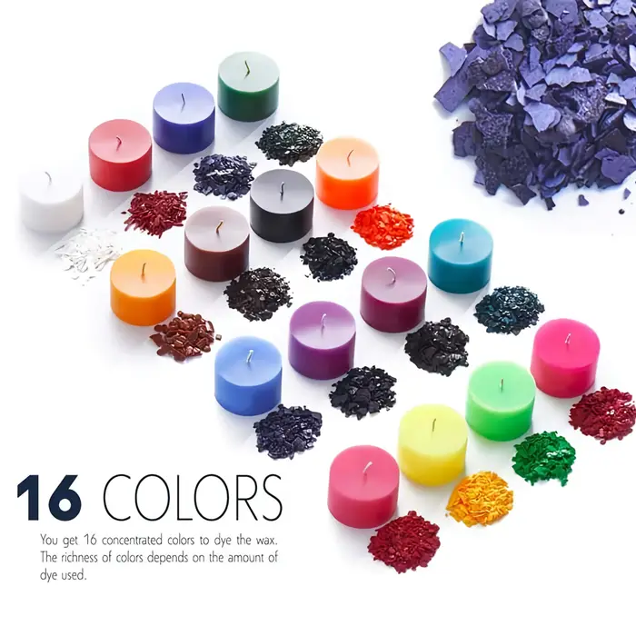 Colorants pour bougies - 6/12/16 couleurs (1 gramme chacun) pour la coloration et la fabrication