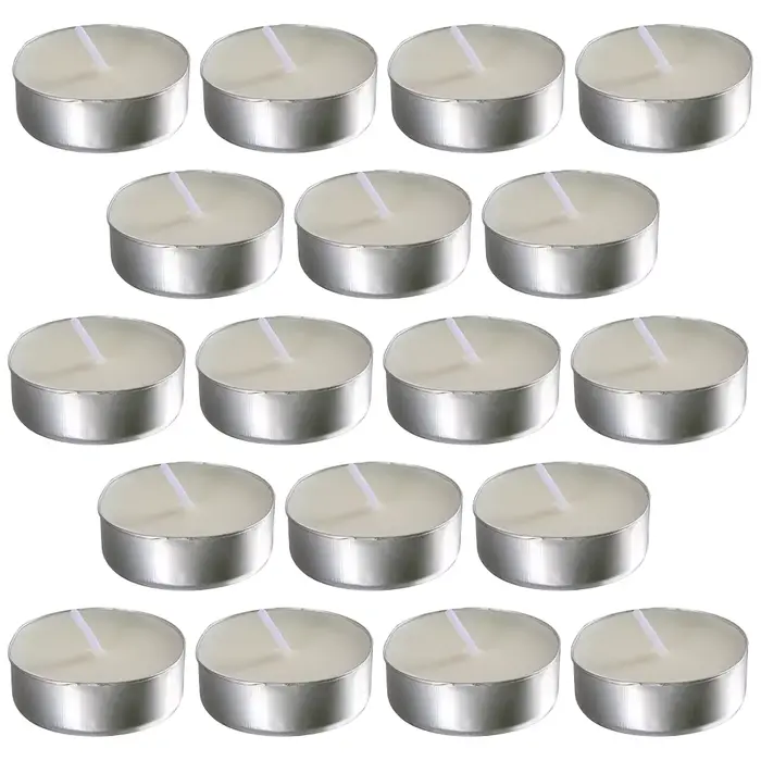 50 pièces petites bougies parfumées rondes bougie chauffe-plat de voyage sans bonbons