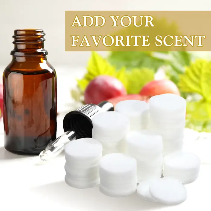 50 pièces diffuseur de parfum tampons de coton huile essentielle collier arôme pendentif remplacements désodorisant accessoires intérieurs