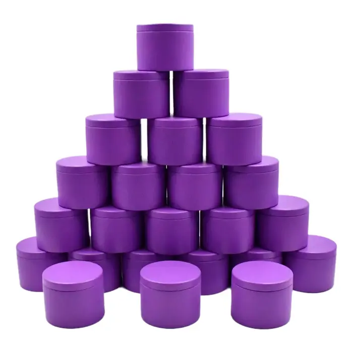 Pots de bougies en étain 24 unités, récipients à bougies pots de bougies avec couvercles, 4 Oz/8oz, 